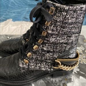 Lanvin lace up military boots